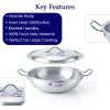 Kitchen King Super Wok double-riveted handle and lid detail