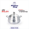 Kitchen King Belly Cooking Pot 22cm – heavy duty aluminium cooking pot for everyday family meals, USA