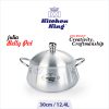 Kitchen King Belly Cooking Pot 30cm / 12″ – large aluminium cooking pot for big batch meals and family feasts