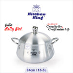 The Satin finish on our pots and pans is beautifully formed due to the polish that has been done in and out on surface which express glass mirror reflection. It is ideal for ambitious chefs due to its outstanding heat distribution and simplicity of food release. It is manufactured from heavy gauge high quality pure aluminium which gives more durability and a stylish appearance in your kitchen.  The attractive ergonomic handles with a smooth finish are riveted for maximum control and a stable grip. We recommend the use of little oil for extra ease of release of food. Our cookware is suitable for gas and electric glass stovetops. Hand wash is recommended to preserve the appearance of cookware.