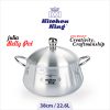 Kitchen King Belly Cooking Pot 38cm / 15″ – extra large heavy duty aluminium pot for commercial and large family cooking