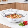 Kitchen King Super Wok kadai – heavy-gauge aluminum karahi with lid, 9 to 20 inch, Wok Pan USA. Sarten Wok