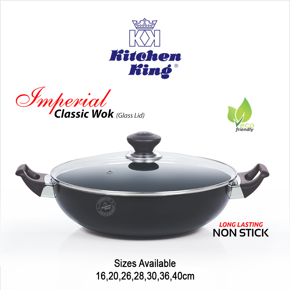 Imperial Classic WOK all sizes US Imperial Classic Wok (Glass Lid) - Image 1
