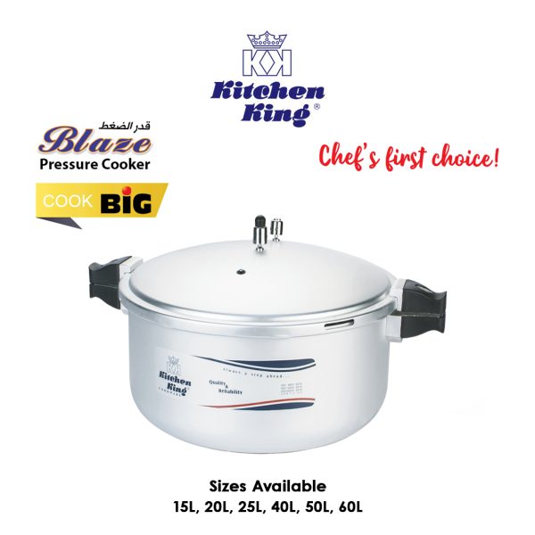 Kitchen King Large Pressure Cooker - Commercial Size. Chefs favourite due to Heavy Duty built