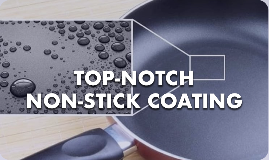 Top-notch non-stick coating on premium Kitchen King cookware