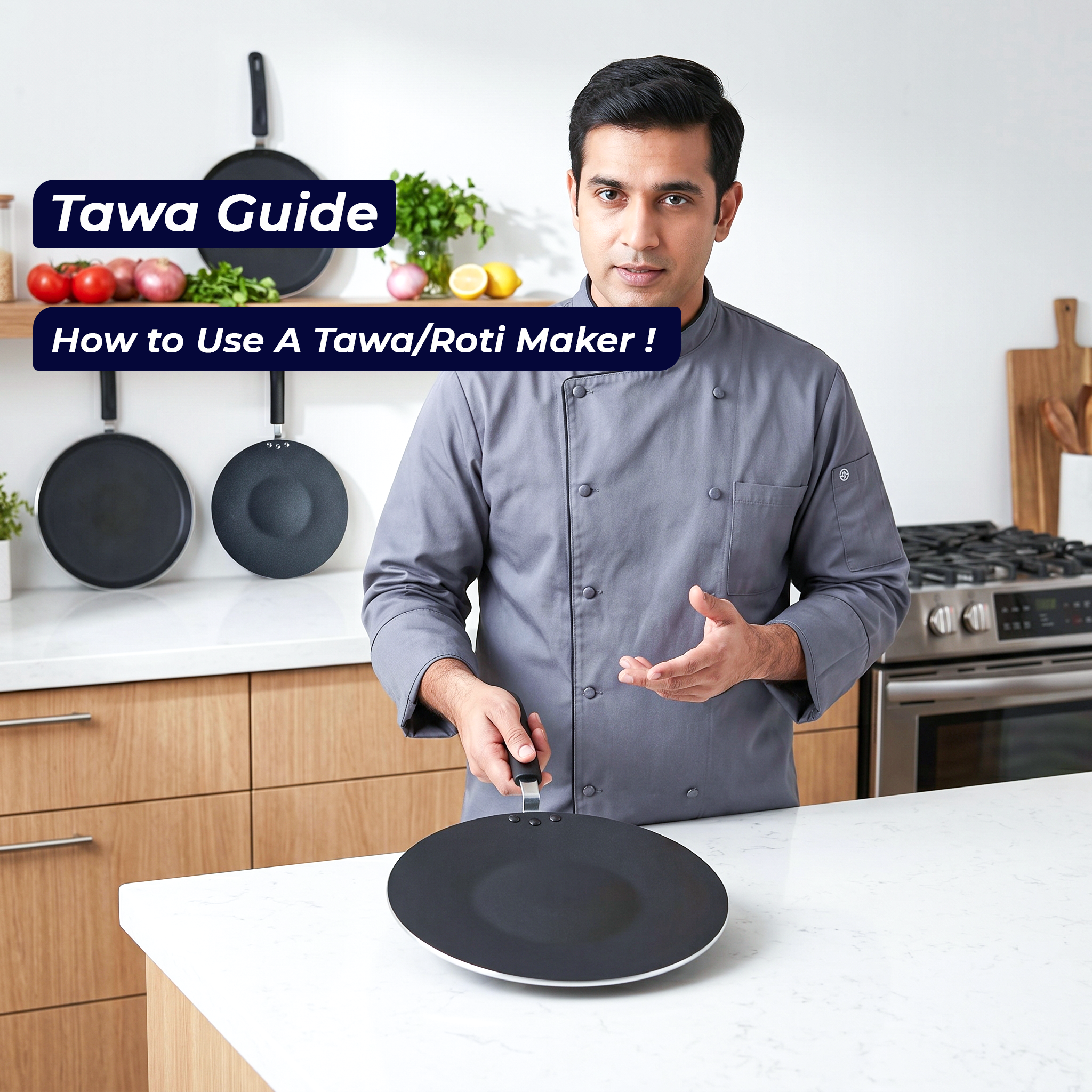 Non-Stick Dosa Tawa & Roti Pan. All guide for nonstick tawa is provided.