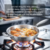Stainless Steel Tri-Ply Pro Wok / Karahi - Image 3