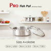 Kitchen King Tri-Ply stainless steel brazier pot – wide cooking pot no coating induction compatible USA